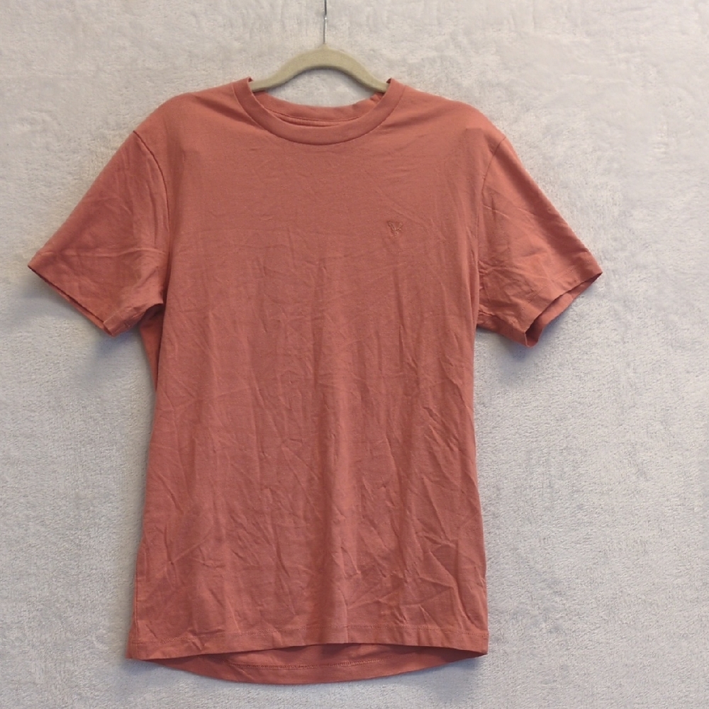 American Eagle Men's Pink Standard Fit Short Sleeve Shirt‎ Size XS